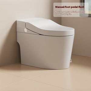 Toilette de salle de bain siphonique domestique à impulsion de couleur intelligente personnalisée sans limite de pression d'eau et débranchée - Product Image 5