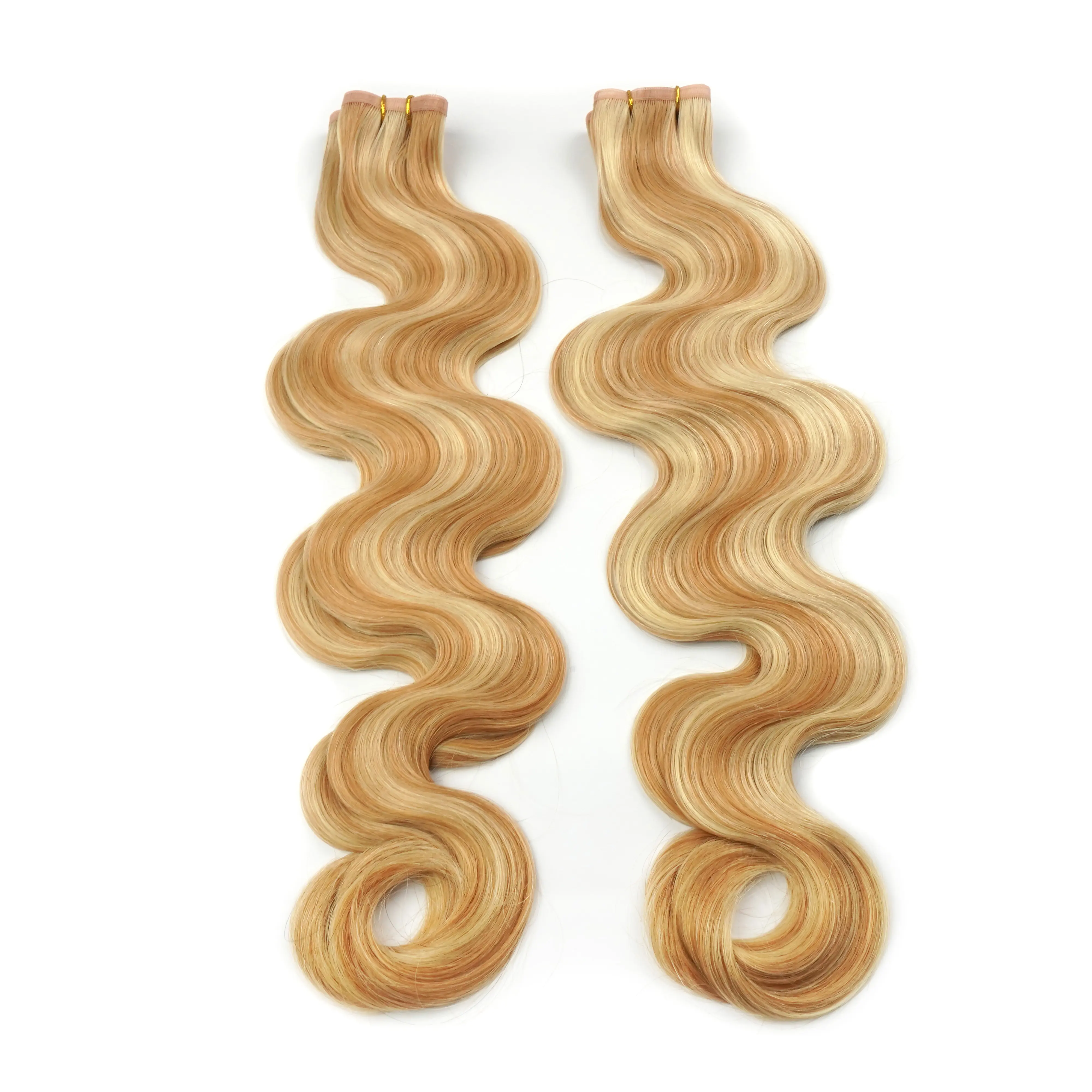 No MOQ Free samples support Human remy hair High quality Flat Weft Hair Extensions with fast delivery