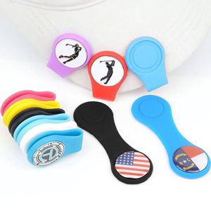 Functional Kitchen Bathroom Use Golf Bag Customized Silicone Rubber Foldable Custom <b>Magnetic</b> Golf Hat Clip <b>Ball</b> Marker - Product Image 1
