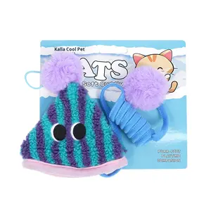 Balançoire en peluche écologique pour <span class=keywords><strong>chat</strong></span>, balançoire à porte suspendue, boule de fourrure, corde élastique, baguette avec papier froissé - Product Image 6