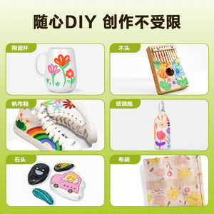 Deli Acrylic Marker Pens 12 Colors Soft Tip Art Markers For Painting And Crafting - Product Image 4