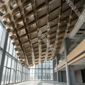 Panneau mural en métal personnalisé, composant de façade géométrique, revêtement en aluminium pour l'extérieur des bâtiments - Product Image 3