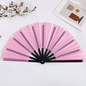 Grands éventails transparents pour impression par sublimation DIY, couleurs unies, pour les amateurs de musique, motifs floraux, cadeaux promotionnels d'entreprise, cadeaux du Nouvel An - Product Image 6