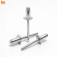 Rivets aveugles à tête dôme DIN7337 en aluminium avec mandrin en acier, fixation unilatérale, fournisseur direct pour conduits CVC