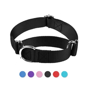 Venta al por mayor de lujo de estilo sólido de nylon collares para mascotas ajustable perro grande D-Ring <span class=keywords><strong>Collar</strong></span> barato accesorios para mascotas para el entrenamiento de aleación clásica - Product Image 3