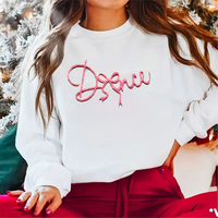 Nouveaux patchs thermocollants personnalisés en chenille et fourrure, avec lettres DTF, pour vêtements d'enfants et t-shirts, idéaux pour le cheerleading et la danse