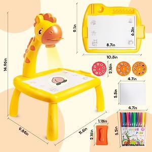Nouvelle conception de table d'activités éducatives pour enfants, jouets d'apprentissage, tableau de peinture artistique, projecteur de dessin pour enfants - Product Image 6