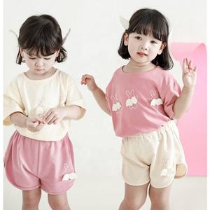 Wholesale Baby Girl <strong>Clothes</strong> 2022 T-shirt and Shorts 2 Piece Lovely Kids Summer Girls Clothing Sets - Product Image 4