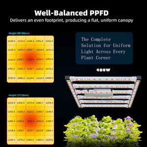 Ứng Dụng Điều Khiển Thông Minh 3 Kênh Mờ UV IR 480W 6 + 2 Thanh Phát Triển Đèn Quang Phổ Đầy Đủ Cân Bằng PPfd 600W 680W LED Trong Nhà Phát Triển Ánh Sáng - Product Image 4