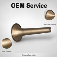 Custom Precision Brass Deep Drawn Spinning Flared Trumpet Bell Parts Musical Instruments OEM Service