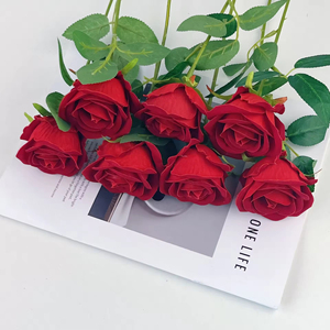 Flores Artificiales de Rosa para Decoración de Bodas, Flores Artificiales de Terciopelo para Decoración del Hogar, Decoración para el Día de San Valentín - Product Image 4