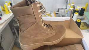 Bottes en daim brun foncé DFT123 LAMAI, bottes tactiques Coyote avec semelle en caoutchouc - Product Image 4