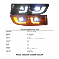 Feux antibrouillard LED étanches 12V pour pare-chocs avant, ensemble de feux antibrouillard pour Land Cruiser Prado 120 Series LC120 FJ120