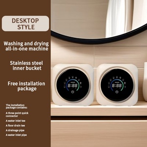 Automatic Mini Portable All-In-One <b>Washer</b>/Dryer <b>Front</b> <b>Loading</b> Electric Plastic Energy Saving Touch Screen Stainless Steel Hotel - Product Image 6