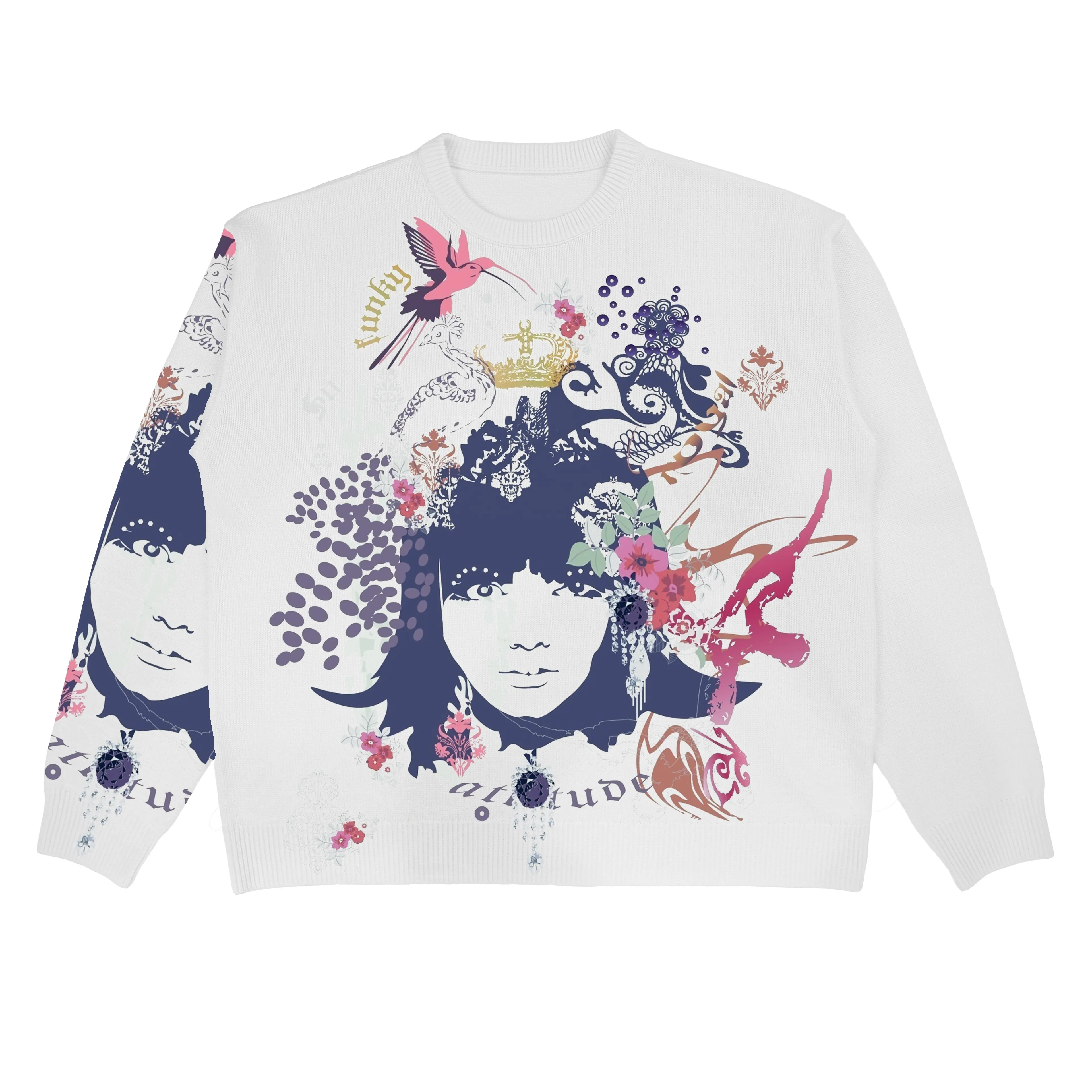 Heren 100 Acryl Truien Oversized Karakter Gebreide Kleding High Street Print Patroon Pullover Mannen Trui