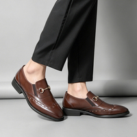 Chaussures pour hommes à boucle métallique à rivets, style mocassin, grandes tailles, support OEM/ODM