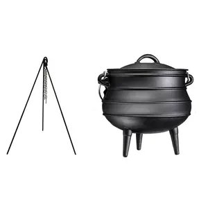 Giá ba chân với nồi potjie