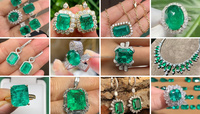 FancyJewelry en stock – Émeraude de laboratoire de Colombie de qualité supérieure, taille Asscher 6x6mm, pierre précieuse en vrac – Vente en gros