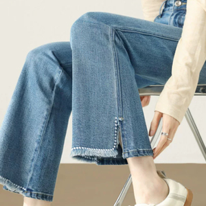 ZZH XZ2634 Jeans pour femmes, nouveau style 2026, coupe longue et polyvalente, pantalon rétro printemps-automne - Product Image 2