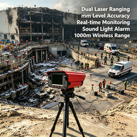 Capteur laser de détection d'incendie pour réservoir de stockage chimique, précision mm, sans fil, alerte sonore et lumineuse de déformation de la coque