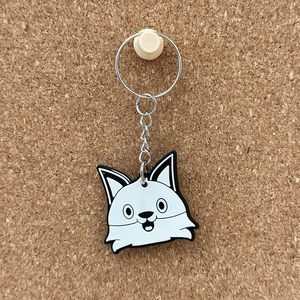 Customized Logo 2D Soft PVC Plastic Keychain Anime Rubber Keyring Cartoon Keychain Gift