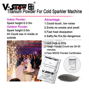 مسحوق التيتانيوم VSHOW TP200 200 جرام لآلة الشرار، تأثيرات المسرح، مسحوق التيتانيوم لآلة الألعاب النارية الباردة - Product Image 2