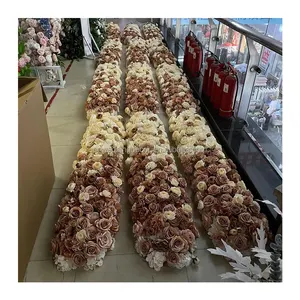 High Quality Stem Rose Artificial Flower Premium Wedding Decoration Wedding Decoration