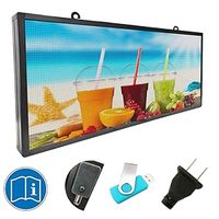 Pantalla LED de subtítulo de desplazamiento personalizada programable, paso de pantalla de 10mm, cartelera de texto de desplazamiento a todo Color para exteriores