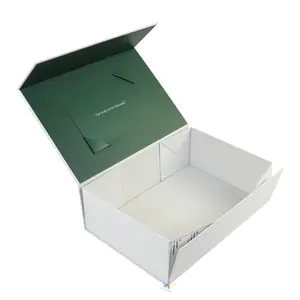 Оптовая цена толстовки Толстовка складная Одежда роскошная бумага ремесло Зеленый магнитный таинственный складной картонные коробки для подарков