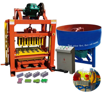 Machine à Briques Semi-Automatique QT40-2 Populaire et Rentable pour Petits Projets – Machine à Briques Creuses en Béton avec Boîte de Vitesses et Roulement Facile à Installer