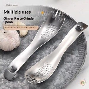 Cuillères à broyer et à écraser en acier inoxydable 304, multi-outils, pour pâte de gingembre et d'ail, accessoires de cuisine - Product Image 1