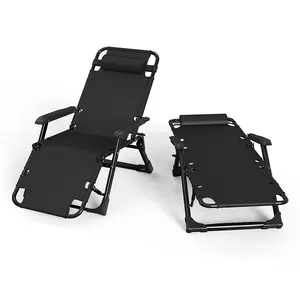 OEM Folding Deck Chair Outdoor 0 Gravity Leisure Beach Chair Without Installation Single Bed