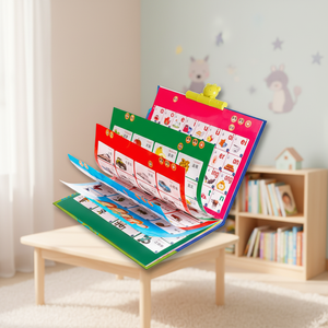 Póster Interactivo de Aprendizaje de Sonidos, Póster Fonético Bilingüe del Alfabeto, Números, Libros Ilustrados, Educación Táctil para Niños - Product Image 2