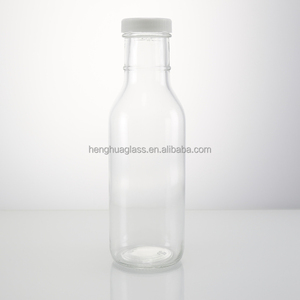 Bán Sỉ Chai Nước Sốt BBQ Bằng Thủy Tinh Tương Cà Tròn Trong Suốt 12Oz 360Ml Chai Nước Sốt Ớt Cổ Tròn Dài Có Nắp Nhựa - Product Image 6