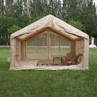 Tente gonflable de camping et pique-nique multi-personnes en tissu Oxford double couche imperméable et résistant aux UV