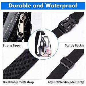 Sac de poitrine transparent imperméable en gros pour sports de plein air, sacoche de voyage et de fitness, sac de rangement - Product Image 5