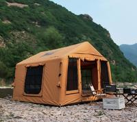 Tente Gonflable en Coton de 9 Mètres Carrés, Grande, Anti-UV, Imperméable, pour Camping Quatre Saisons, Montage Rapide et Automatique, Portable - Vente en Gros