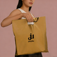 Sacs pliables écologiques promotionnels, sacs de courses en plastique, sacs en plastique avec impression de logo, rose, réutilisables