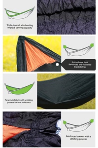 Hamac minimaliste portable en nylon <span class=keywords><strong>camouflage</strong></span>, pour 1 à 2 personnes, avec moustiquaire, pour le camping d'été, la randonnée en plein air, capacité <span class=keywords><strong>de</strong></span> poids <span class=keywords><strong>de</strong></span> 300 kg - Product Image 5