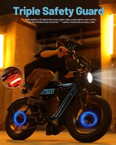 ACTBEST Striker Us Warehouse Bicicleta Eléctrica de 750 Vatios con Tracción en 2 Ruedas, Neumáticos Anchos y 7 Velocidades, Striker 750 Watt - Product Image 6