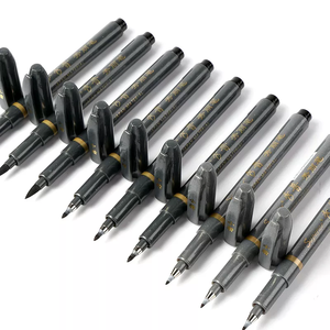 Pluma de Caligrafía Permanente Negra Delgada de Plástico de Alta Calidad MS-999 para Caligrafistas con Escritura de Doble Cara en Papel - Product Image 1