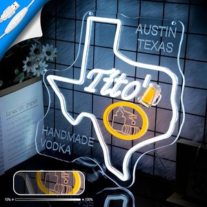Letrero de Neón de <span class=keywords><strong>Vodka</strong></span> para Decoración de Pared - Letrero de Neón Personalizado con LED Acrílico Alimentado por USB para Decoración de Pared de Bar de Cerveza - Product Image 3