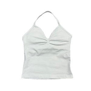 Top da Yoga da <span class=keywords><strong>Donna</strong></span> con Scollo a V e Reggiseno Integrato, Tinta Unita, Sportivo, Modellante, ad Asciugatura Rapida, Direttamente dalla Fabbrica - Product Image 4