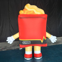 Disfraz de Mascota Inflable Resistente al Agua y al Sol, Figura Gigante de Dibujos Animados para Caminar, Directo de Fábrica, Personalizado, para Festivales de Comida