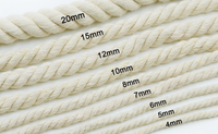 Personnalisé 3 Brins Twist 20mm 100% Corde en fil de coton Emballage souple Cordes en macramé