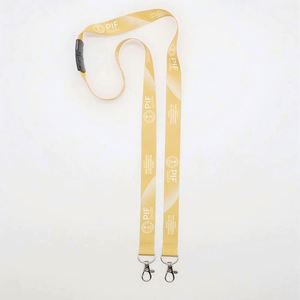 Personalized Thermal Transfer Printed <b>Polyester</b> Eco-Friendly Neck <b>Lanyard</b> Safety Buckle Dual Hook Trade Show Delegate Keychains - Product Image 1