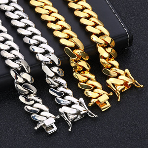 <span class=keywords><strong>Collana</strong></span> Hip Hop NUOYA, Catena Cubana Placcata Oro 18K, Gioielli di Lusso Hip Hop per Uomo, Logo <span class=keywords><strong>Personalizzabile</strong></span> - Product Image 5