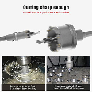 Anrui Carbide Hole Saw 14-200MM With Built-In Arbor For Pipe And Sheet Metal Drilling - Product Image 2