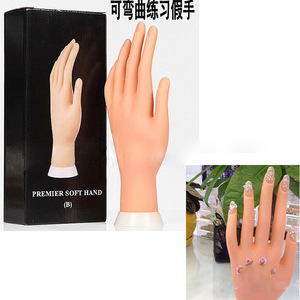 Main prothétique pour la pratique de la modélisation des ongles, main gauche, peut être pliée et positionnée pour la pratique de la modélisation des ongles, main d'entraînement pour les apprenants - Product Image 2