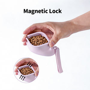 Sac à friandises pour chien en silicone, vente en gros, sac à nourriture portable imperméable, conteneur de collations de voyage avec clip pour chiot, chat, camping, randonnée - Product Image 5